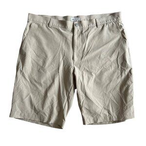 Peter Millar Mens Sz 38 Crown Comfort Short Beige Golf Shorts